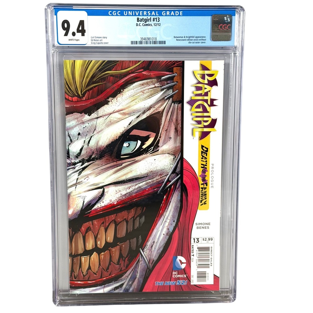 DC Comics Batgirl 13 CGC 9.4 Death of the Family Joker Cover Newsstand 2012 USA